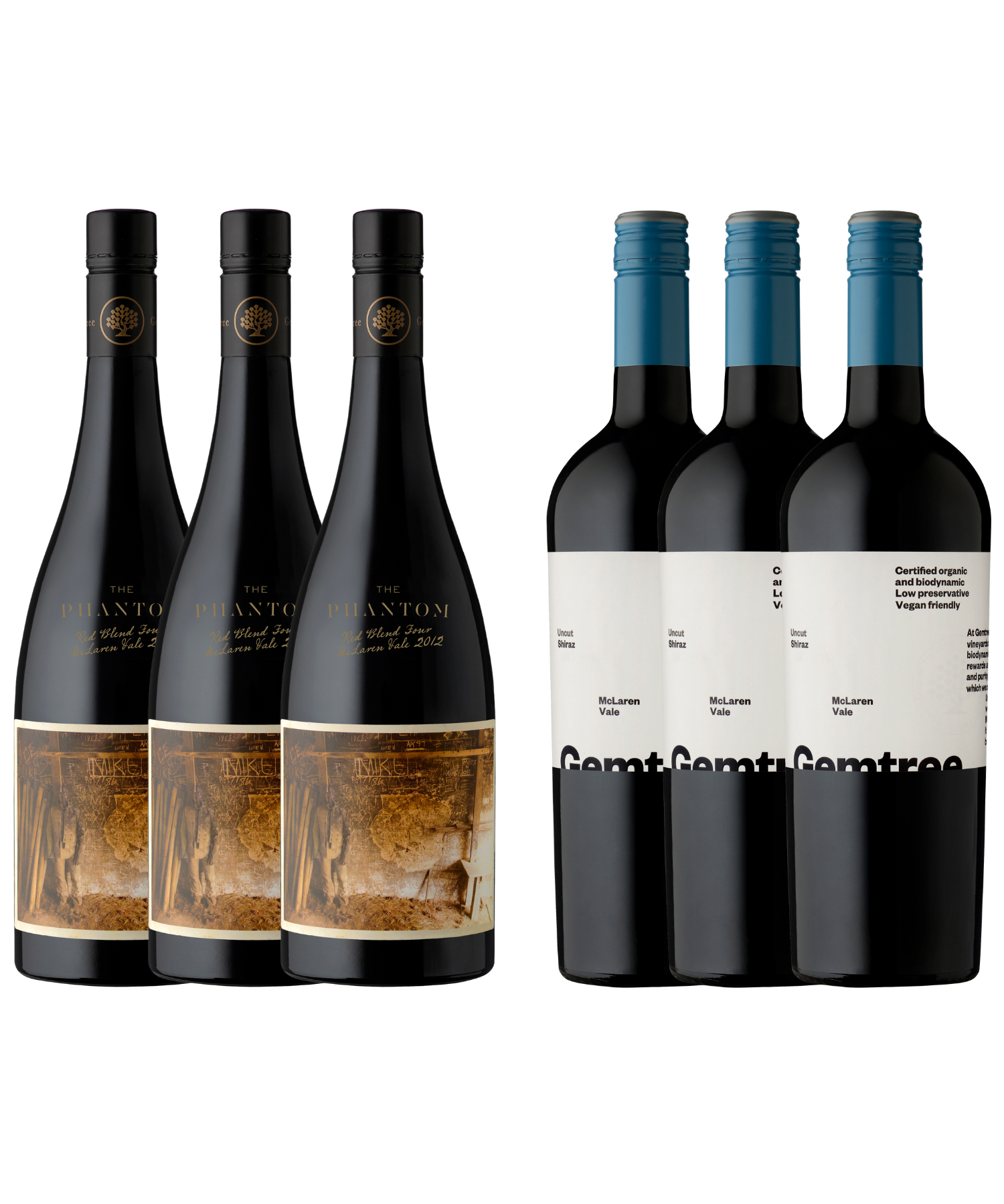 Members Only - 2022 Uncut Shiraz & 2012 The Phantom Red Blend Four